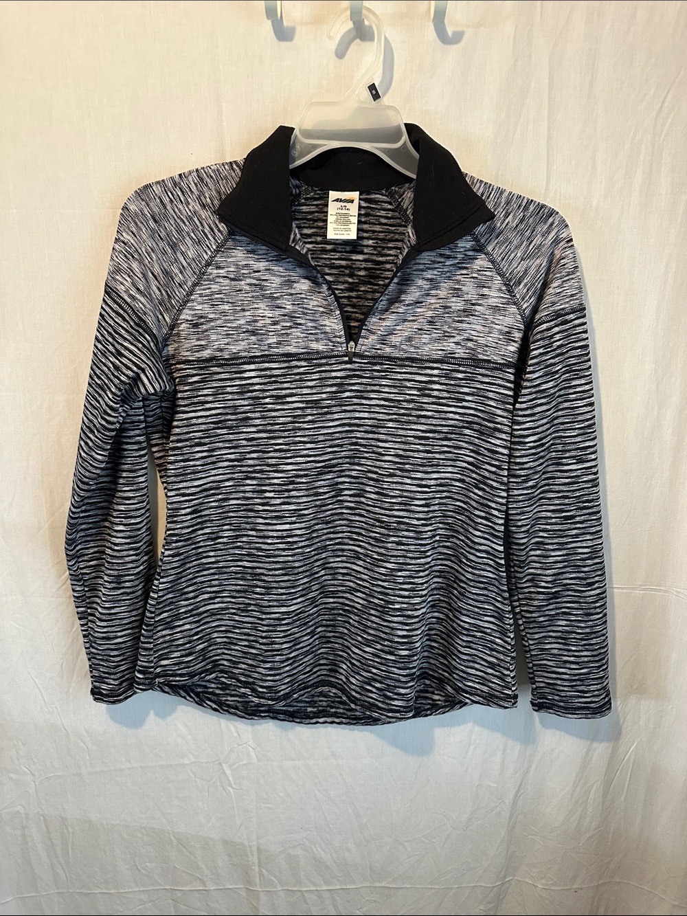 Avia Black & White Striped Pullover
